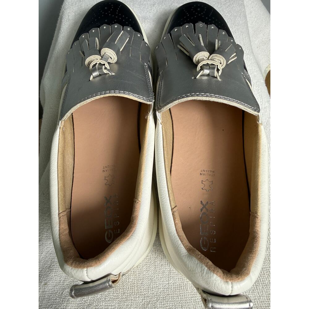 GEOX Italian Patent Women's D Leelu' C Slip-On Tasseled Loafer Sneakers US 7 - Picture 5 of 8